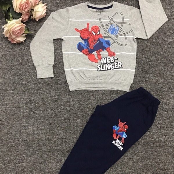 Bộ nhện cotton bo đai size 1-10 tuổi