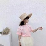 Áo Phông Cổ Ren Màu Hồng Bé Gái 1