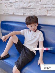 áo Polo Be Trai Màu Trắng