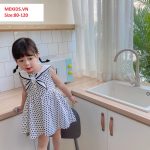 Váy Chấm Bi Nơ đen