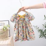 Váy Cộc Tay Hoa Hở Lưng 1